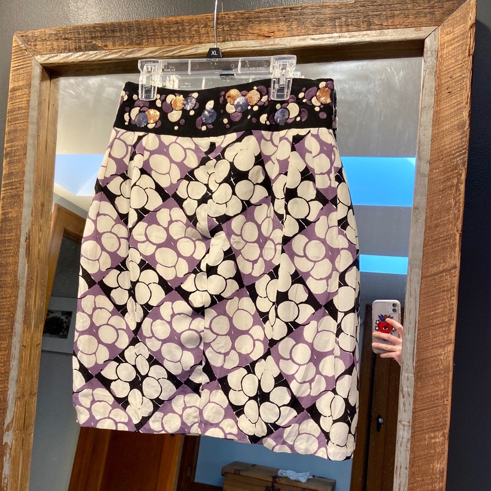 Anthropologie Floreat 100% silk skirt